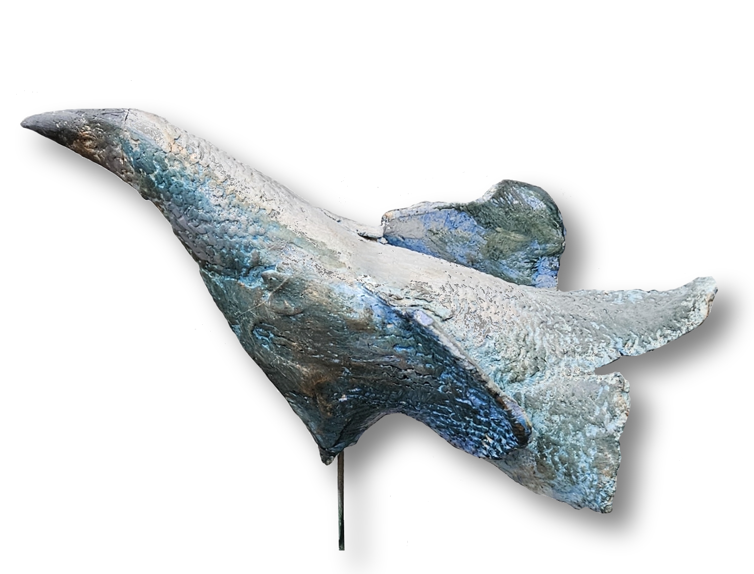 Keramiek - Zwevende vogel - hoog 15cm.jpg